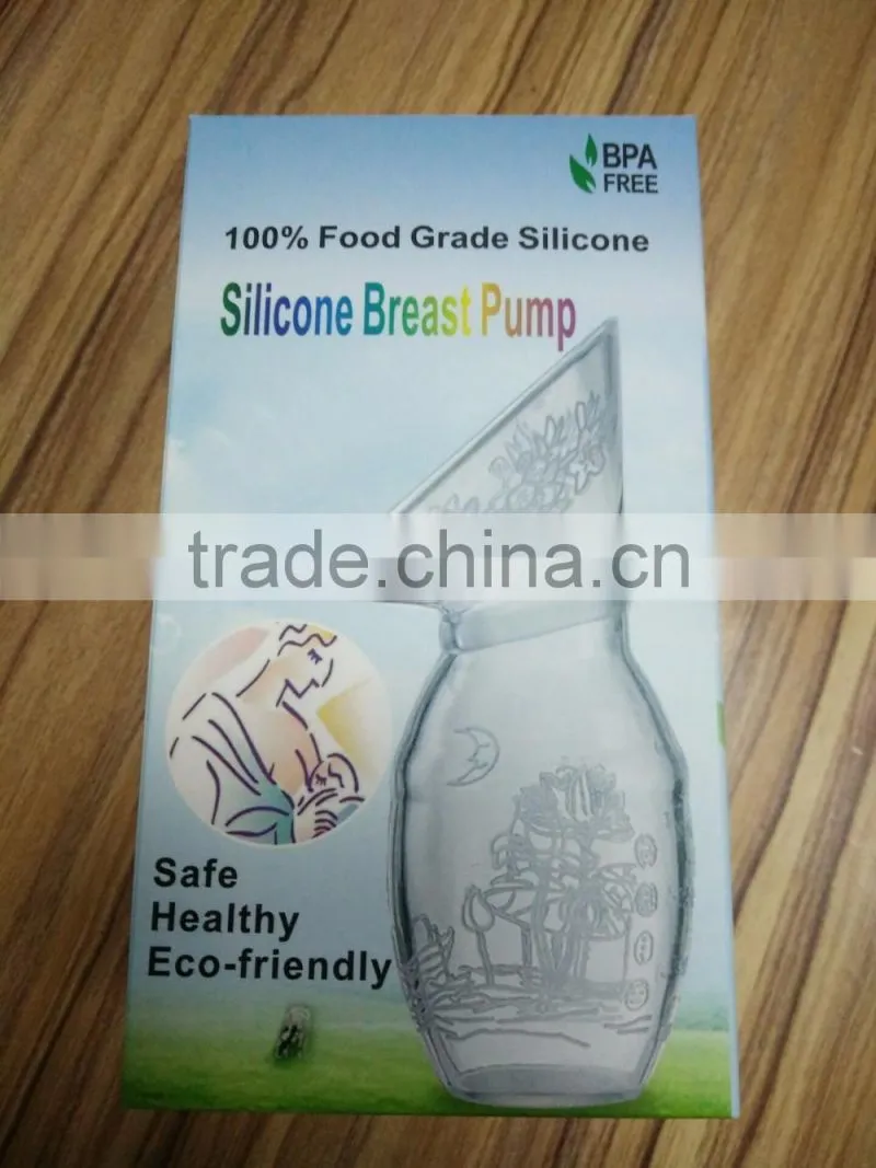 With lid Silicone breast milk pump Food Grade Silicone Breast Pump Simple Humalactor