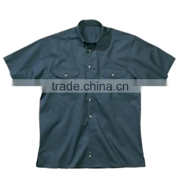Military style casual short sleeve pocket men's shirt