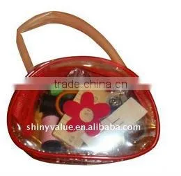 Different types sewing kits with sewing basket