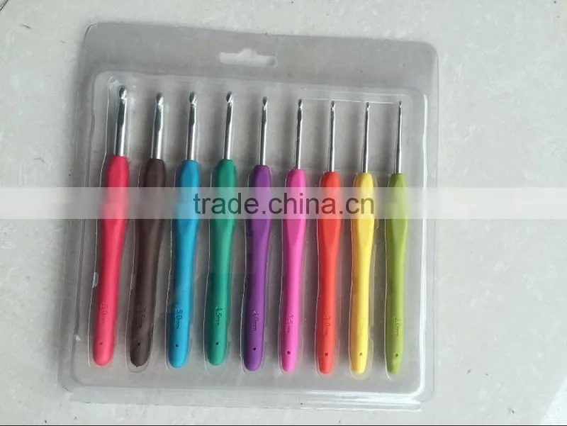 9 Pcs Aluminum Crochet Hook Set , Aluminum hooks