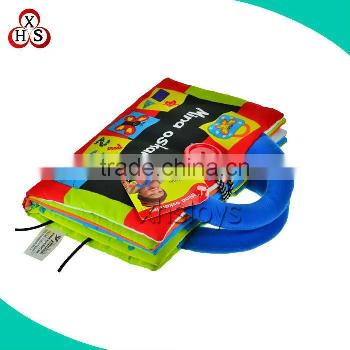 2017 new animal design high quality plush cloth book