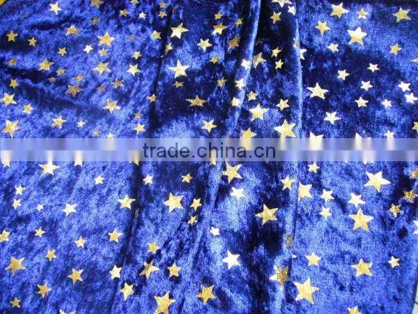 Hot sale 100% polyester bronzed dense velvet fabric for garment,sofa