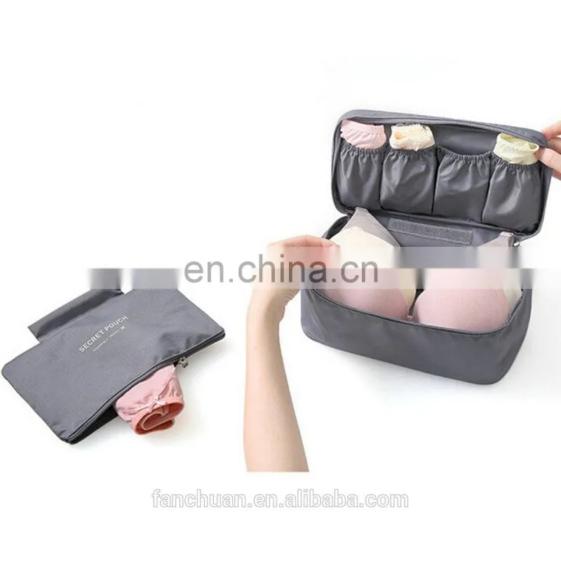 Pink Color Nylon Waterproof Travel Underpants Storage Bag