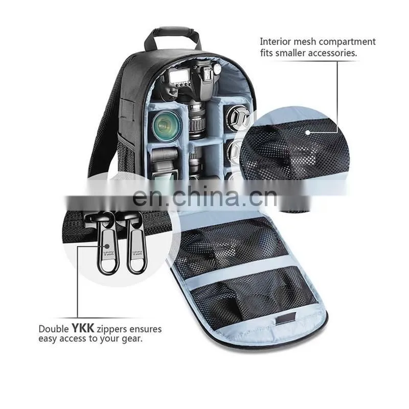 camera bag waterproof shockproof partition backpack for slr dslr