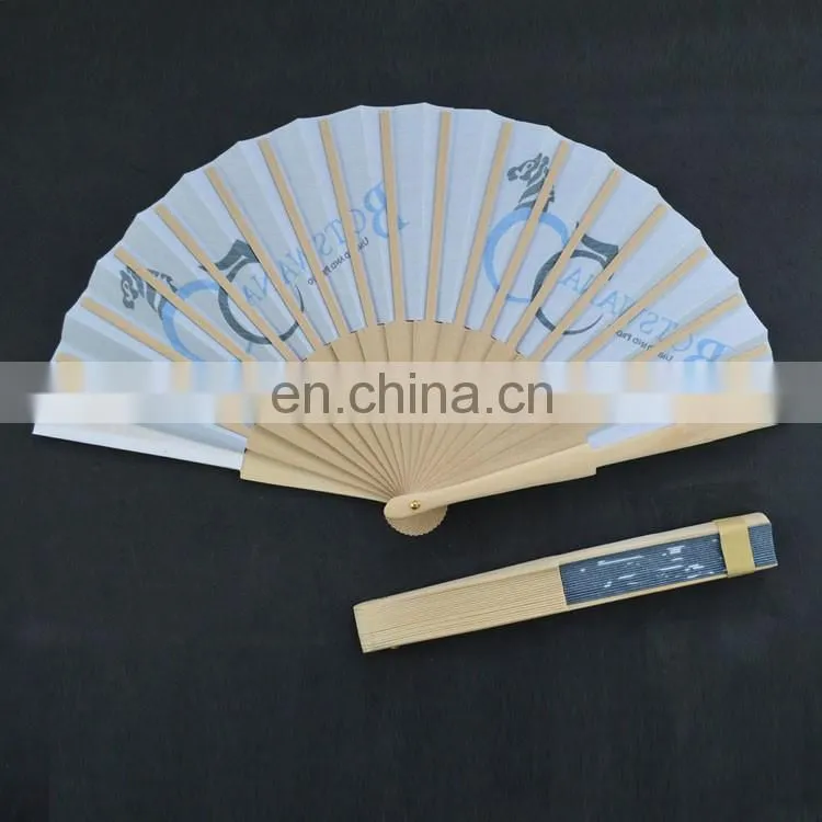 23cmL Personalized Spanish Wooden Hand Fans for event