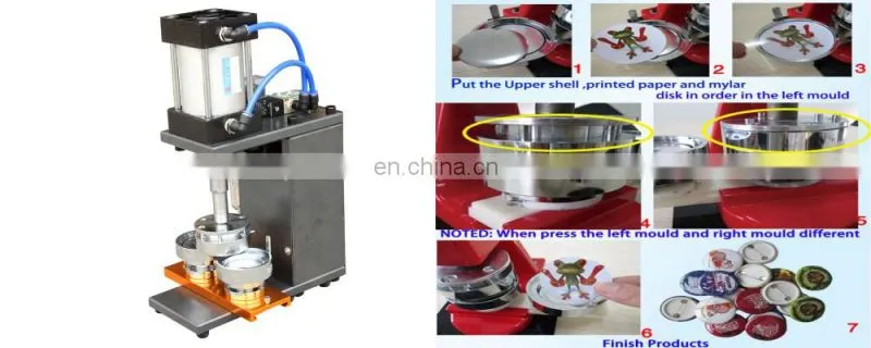 Excellent semi-auto round button maching machine maker DCMA-012