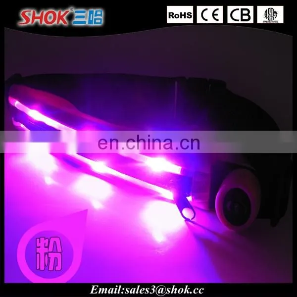 LED Running Belt Elastic Waist Belt With Zipper Pocket Using For Jogging at Night