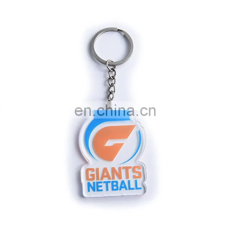 Custom printed plastic acrylic keychain