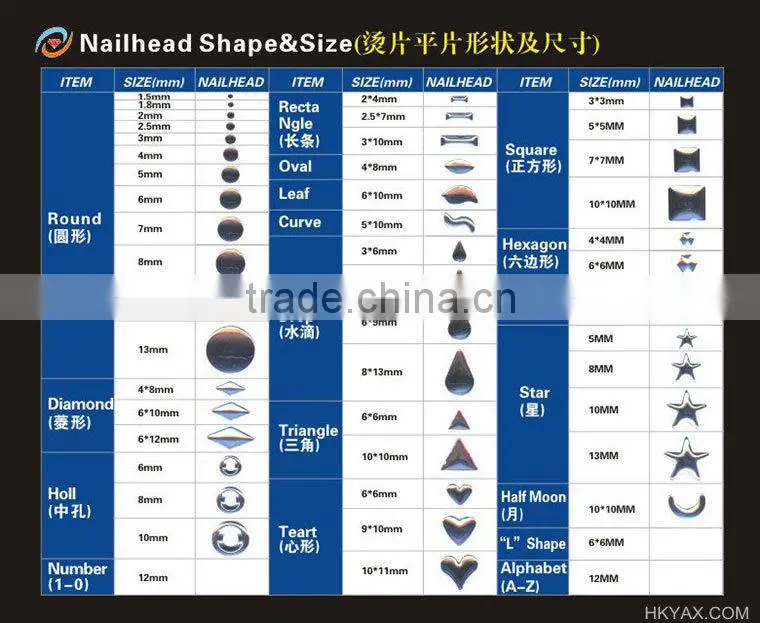 china nailhead hotfix metal stud factory;2014 china fashion metal stud hotfix nailhead;metal stud nailhead hotfix