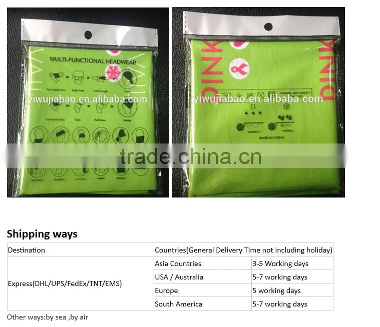Wholesale thousands of designs seamless tube bandana headwear