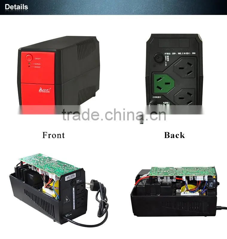 500VA / 300W Line-interactive CPU USB RJ45/11 Pastic/Metal LCD/LED UPS