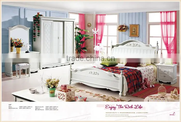 Wholesale Korean white bedroom furniture