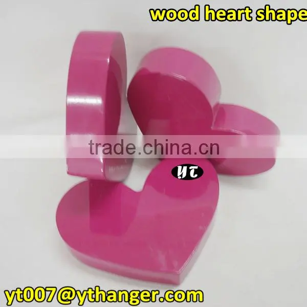 Wedding decoration heart shaped red wood heart christmas decoration