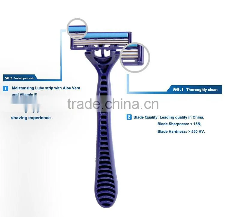 D318L women face clean triple blade shaving razor