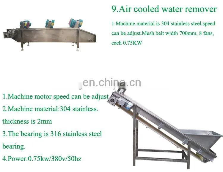 Fully Automatic Electric French Fries Potato Chips Making Machine Production Line