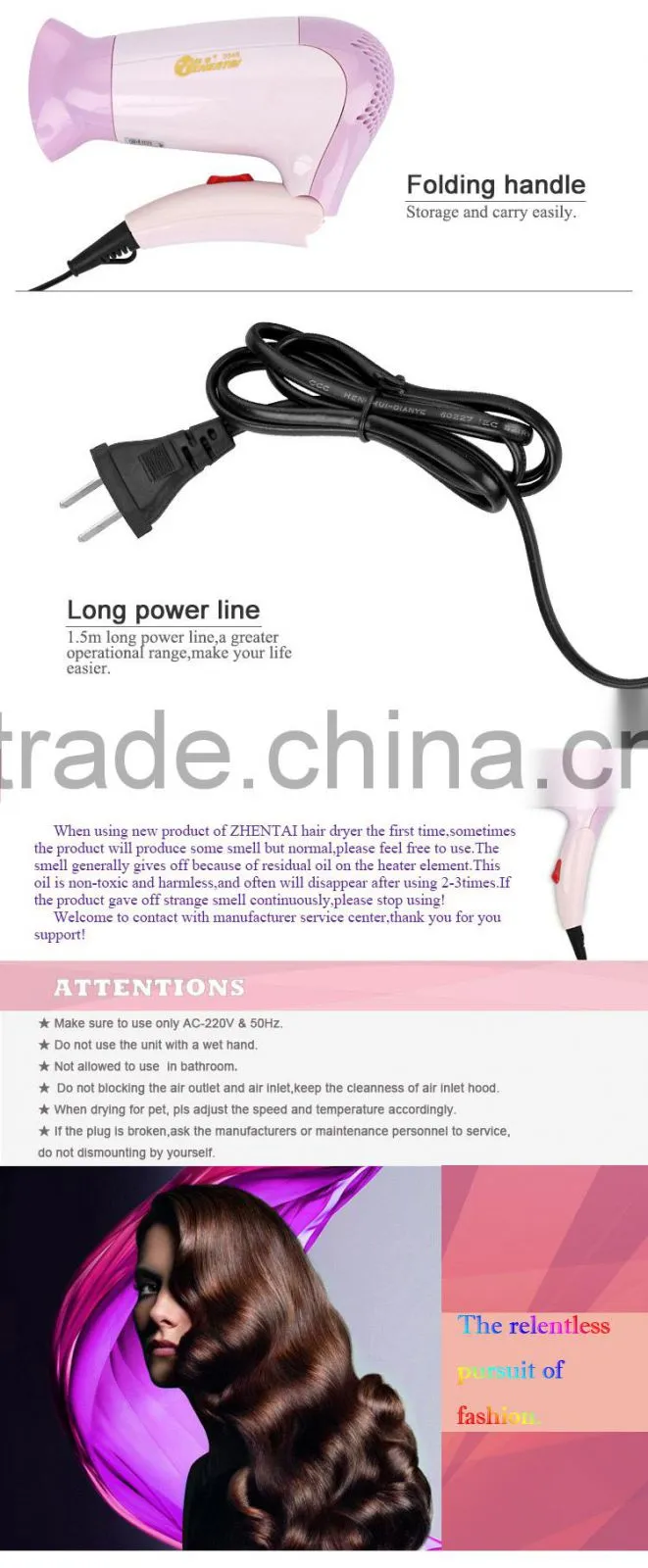 Foldable Hair Dryer Mini Car Travel Hair Dryer ZT-3346