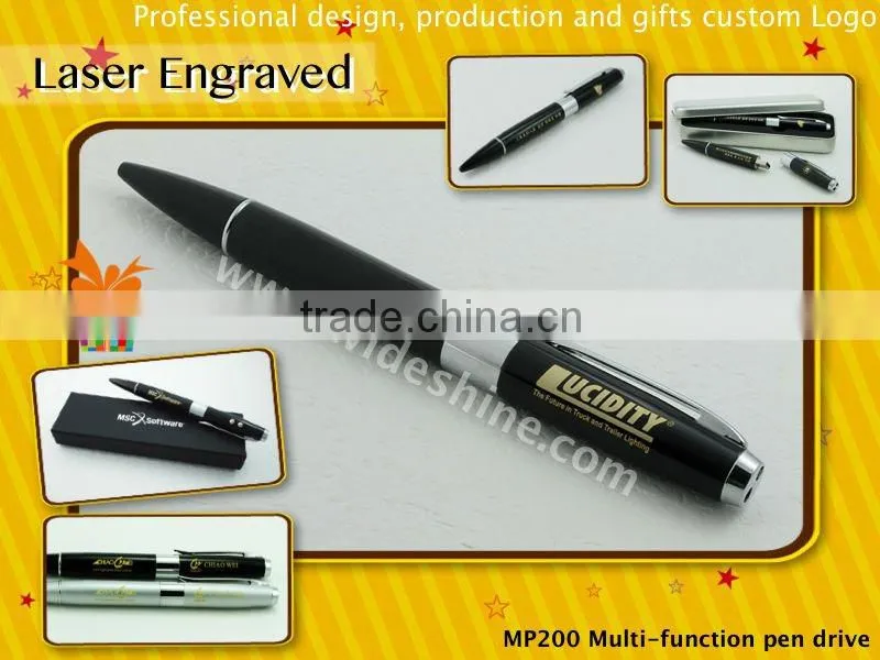 4 in 1 laser pointer pen drive with stylus ballpoint pen and led flashlight pen usb flash drive