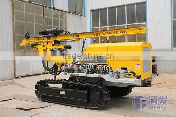2016 most popular type!HF140Y durable crawler type DTH drilling rig