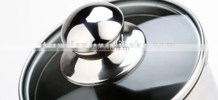 5'' stainless steel airtight canister set with Glass Lid