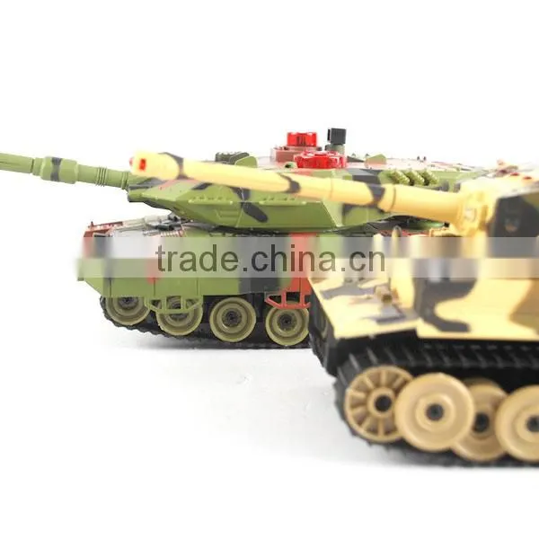 6 Channel RC Tank, with flashing light, 2 tanks fighting, rc toys