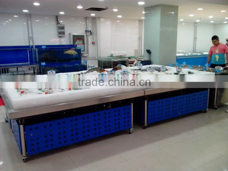 APEX custom make stainless steel refrigerated fish display table