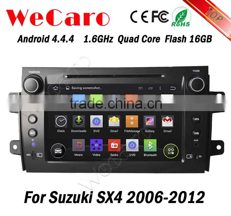 Wecaro WC-SS8081 Android 4.4.4 car dvd player touch screen for suzuki sx4 car audio android GPS 2006 - 2012