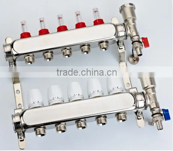 Hight quality floor heating system Stainless Steel Manifold