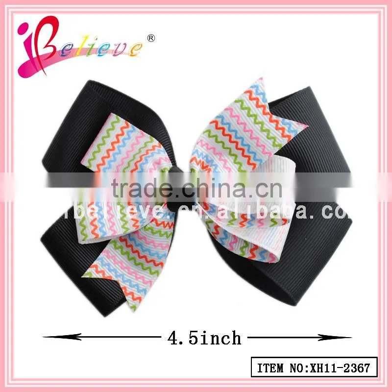 Cotton grid flower hair clip wholesale girls hair flower,hair flower clips