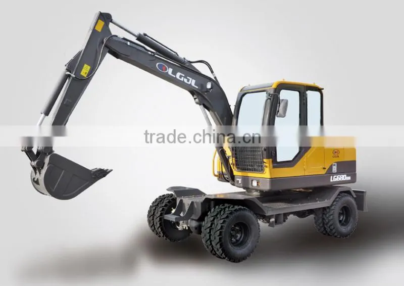 Atv Backhoe Excavator, Excavator for Sale, Excavator Parts, LG680 Excavator, Walking Wheel Excavator, 8T Wheel Excavator