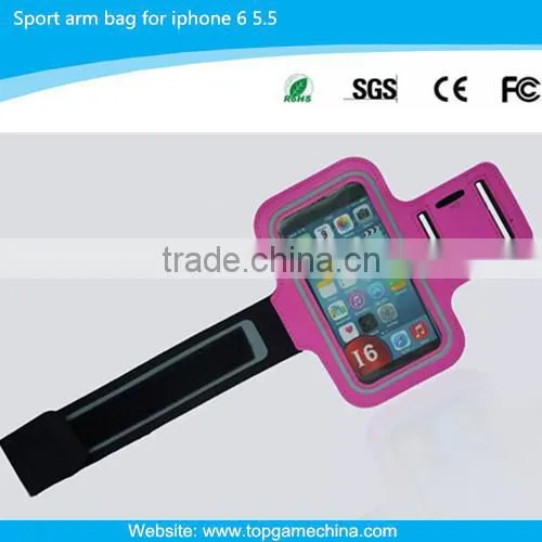 Sports mobile phone arm pouch for iPhone 6 Plus