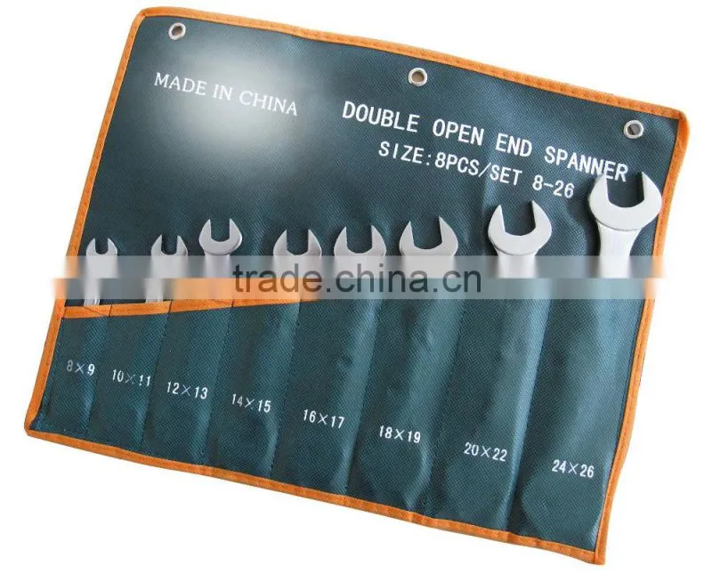 8*6-22 Carbon steel Double Open end spanner Set