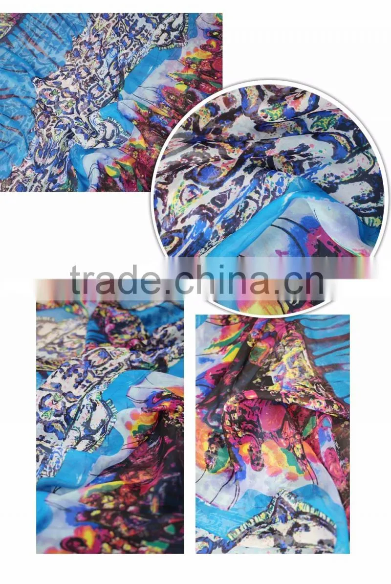 Supply 100% silk satin chiffon fabric
