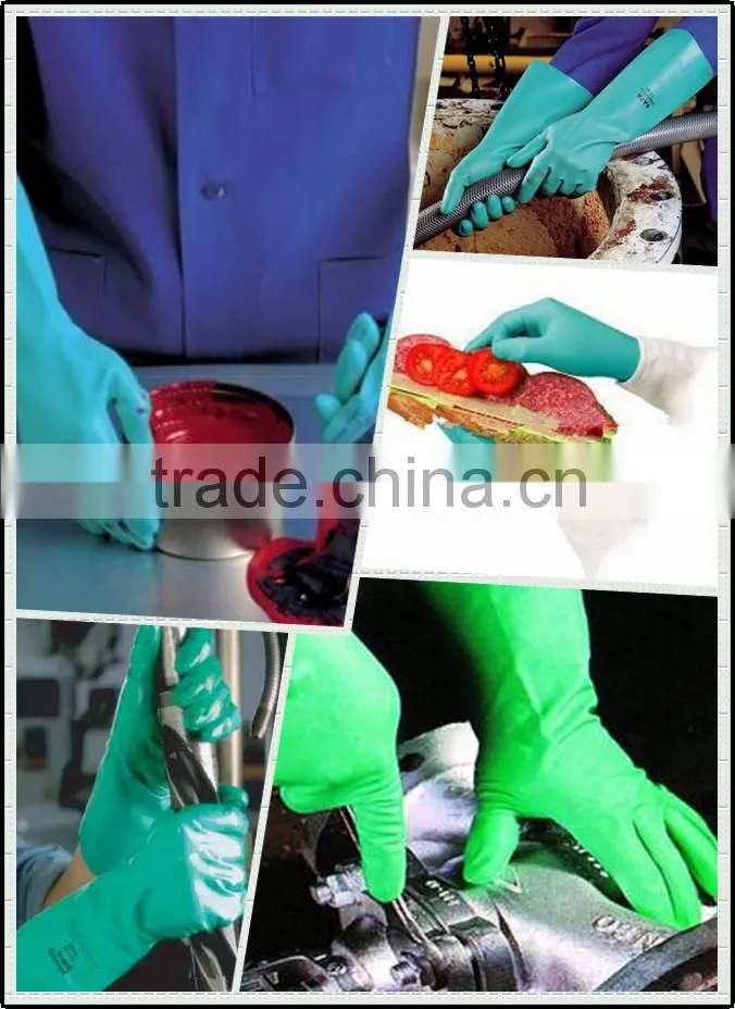 Cheap Long Blue and Yellow Work Gloves