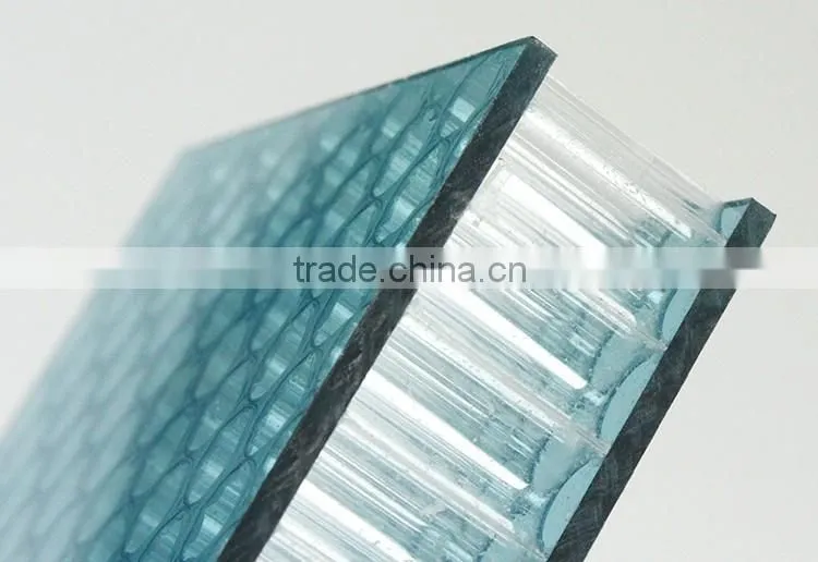 Eco-friendly Luxcore translucent synthetic resin tile acrylic honeycomb panel