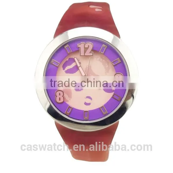 Custom Jelly Watches Red wristband Watch Silicone