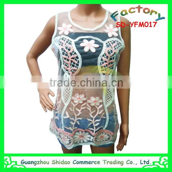 women blouses summer tank tops designs embroidery blouses