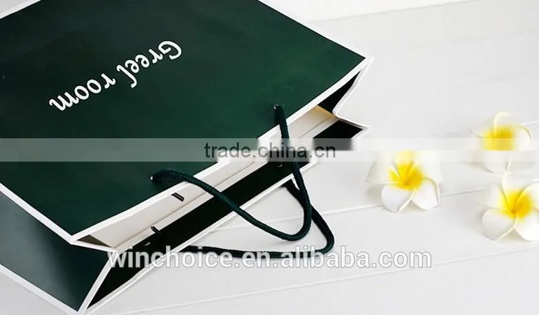 customized lamination printing, Ivory board /art paper bag ,shopping promotion bag , cotton rope handle