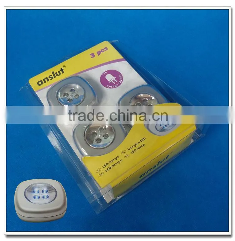 Ningbo supplier 4 led mini push light