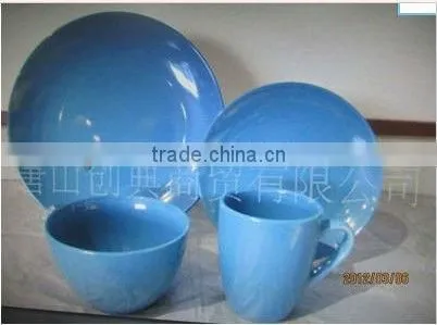 16pcs color glazed stoneware dinnerware set