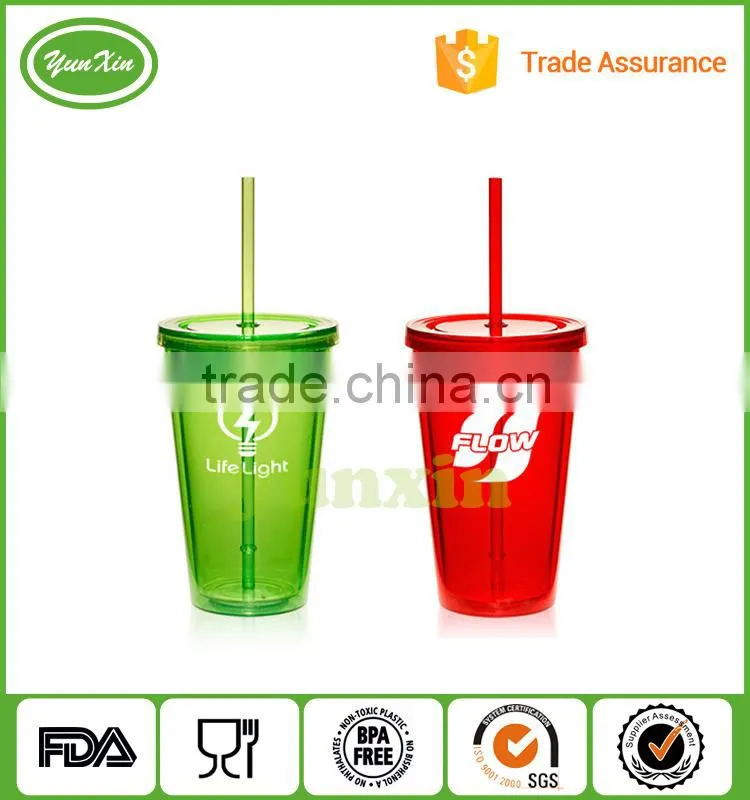 16OZ BPA Free Double Wall Plastic Tumbler Cup