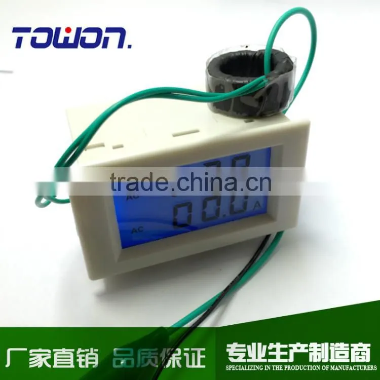 White cover D85-2042A AC80-300V 100A amp volt combo meter with 100A current transformer