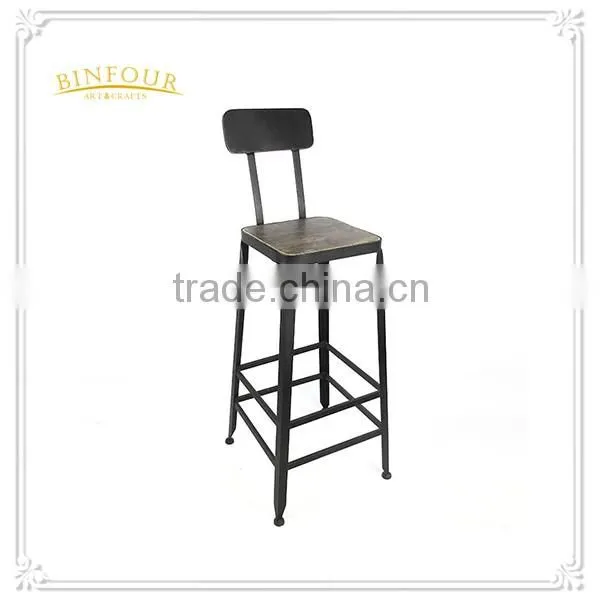 hot sale bar furniture high feet metal bar chair with back