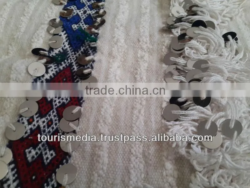 Vintage Moroccan wedding blanket 186cm x 136cm wholesale of handira
