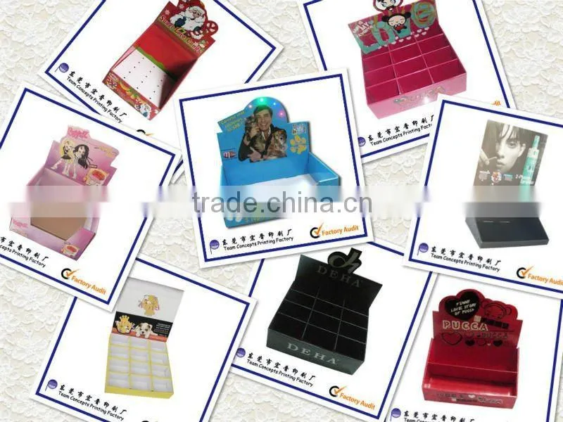 2016 best quality cardboard counter top display boxes