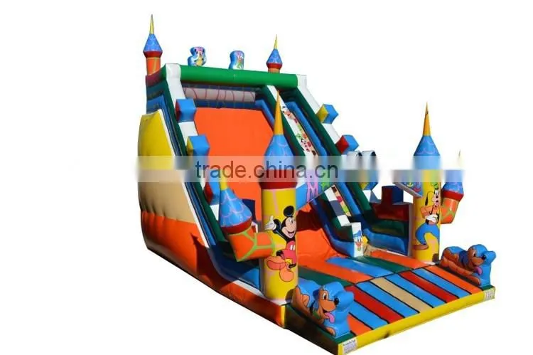 giant inflatable mickey slide for children, magic castle slide, kids slide games for sale