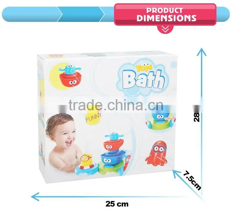 2016 high sale kids favorite electric water spray octopus bath toy for sale