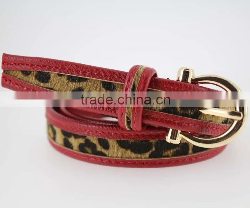 NEW Casual PU belt for fashion dress with PU faux fur leather China factory wasit belt for lady