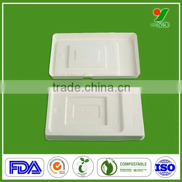 High Quality OEM 90days Biodegradable Chic Packing Sugarcane Bagasse Molded Pulp Electronic Component SD Card Packaging Tray