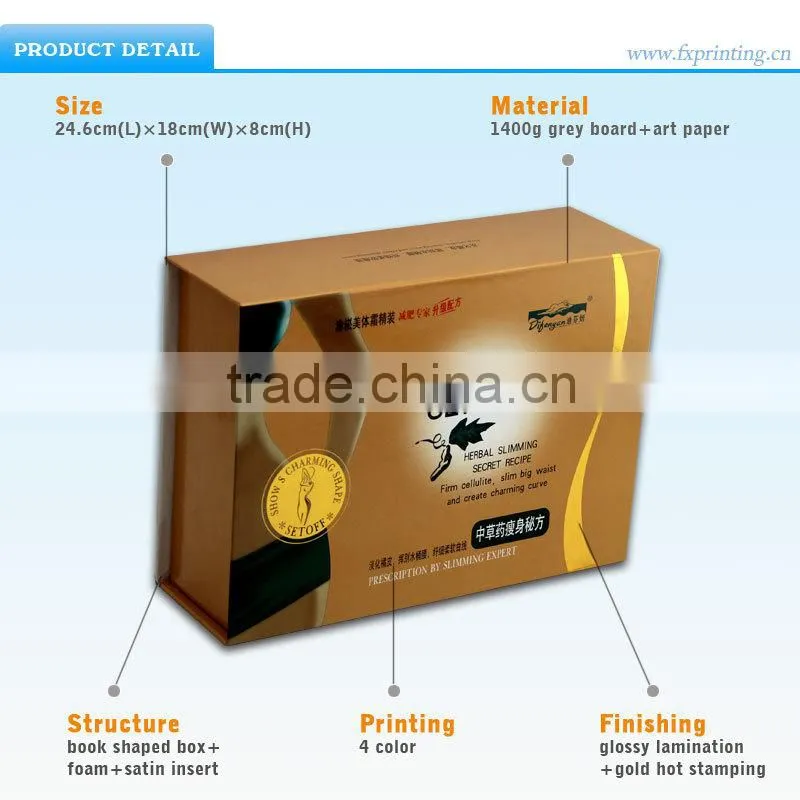 New Custom Elegant Book Style Packaging Box Printing Company