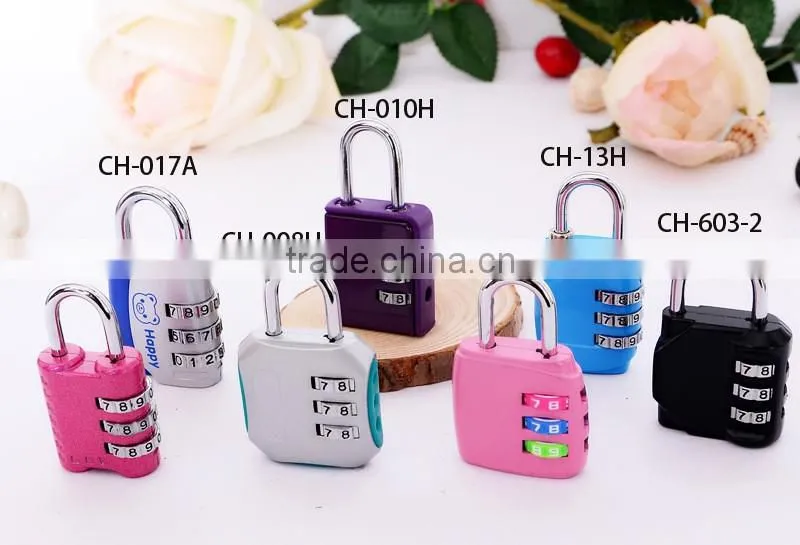 4 colors 3 digits metal combination locks
